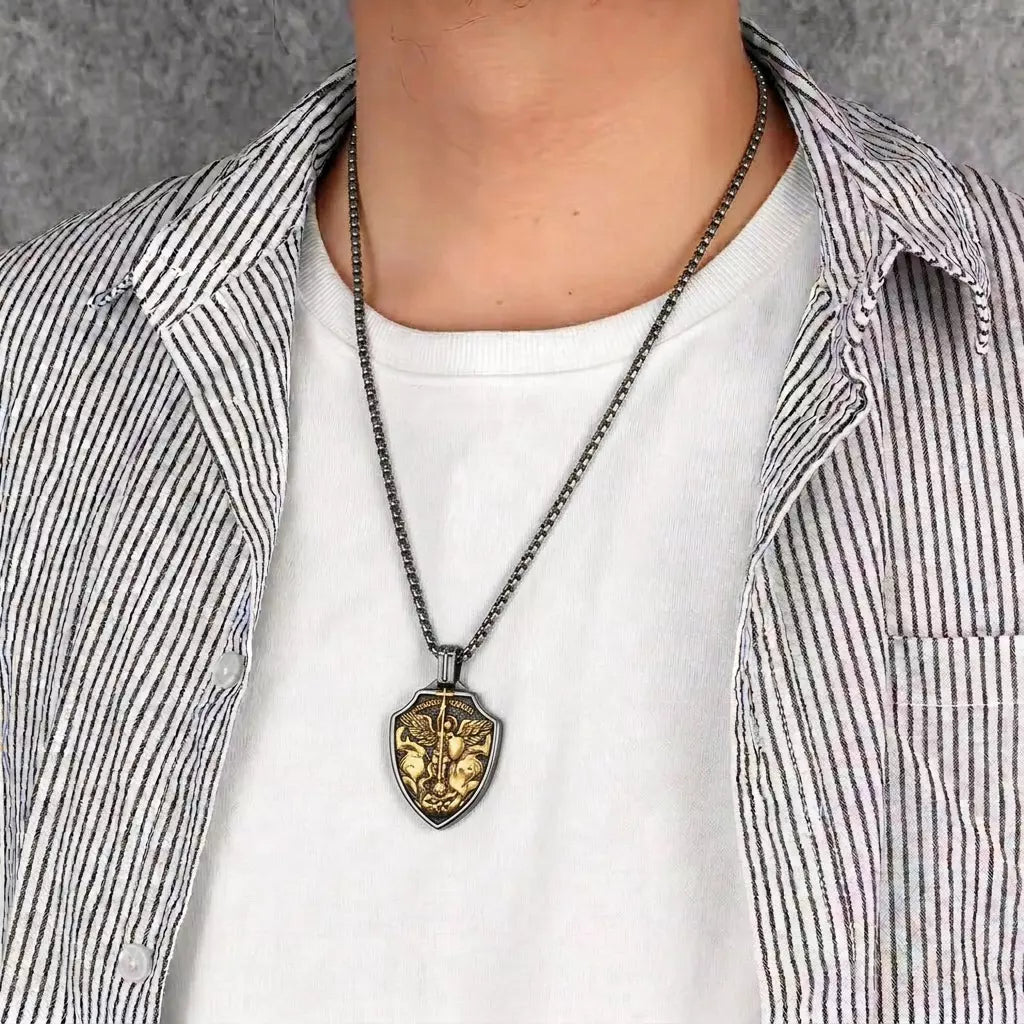 Colar_Masculino_Sao_Miguel_Arcanjo_Brasao_2