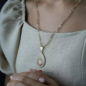 Colar_Pingente_Sagrado_Coracao_de_Jesus_Ajustavel_Zirconia_Santo_Altar_4