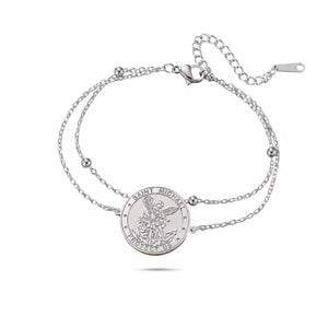 Pulseira_Dupla_Medalha_Sao_Miguel_Arcanjo_Prata_2