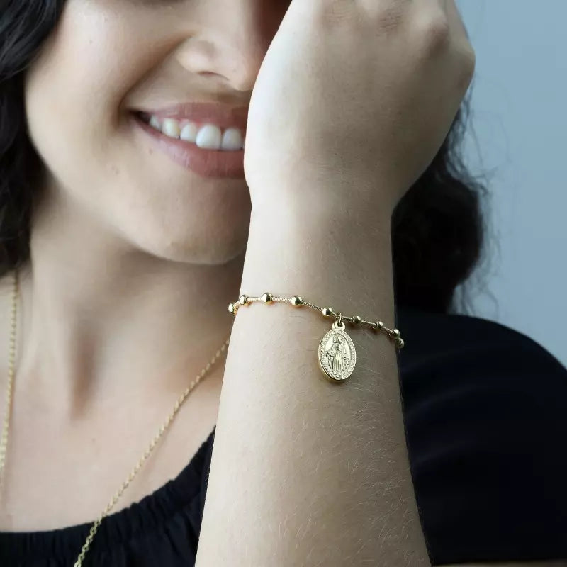 Pulseira_Feminina_Nossa_Senhora_Medalha_Milagrosa_Cruz_Santo_Altar_5