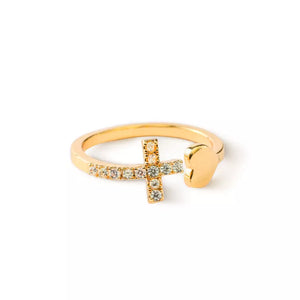 Anel_Feminino_Dourado_Coracao_e_Cruz_Ajustavel_Santo_Altar_1