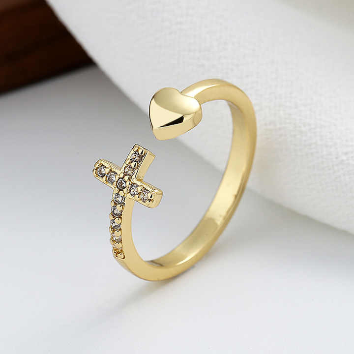 Anel_Feminino_Dourado_Coracao_e_Cruz_Ajustavel_Santo_Altar_3