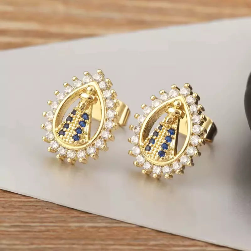 Brinco_Nossa_Senhora_Aparecida_Gota_com_Zirconia_Santo_Altar_1