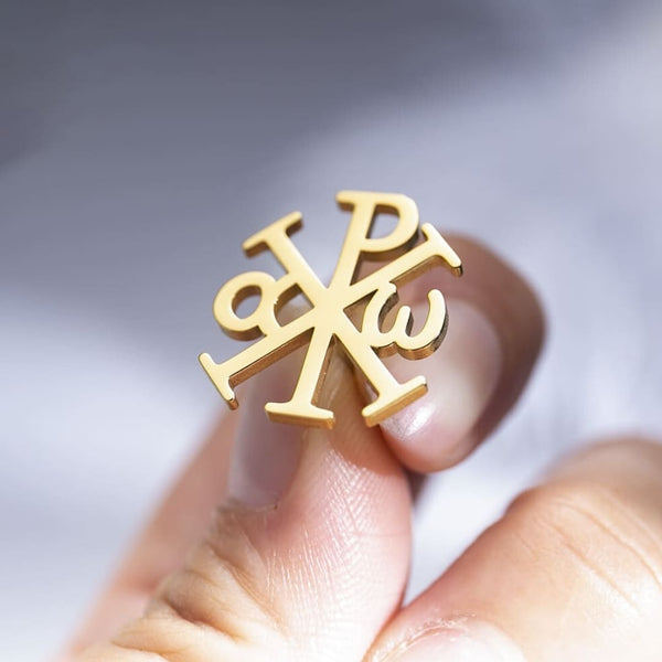 Broche para Roupa Terno Jesus Cristo Alfa Ômega Santo Altar 1