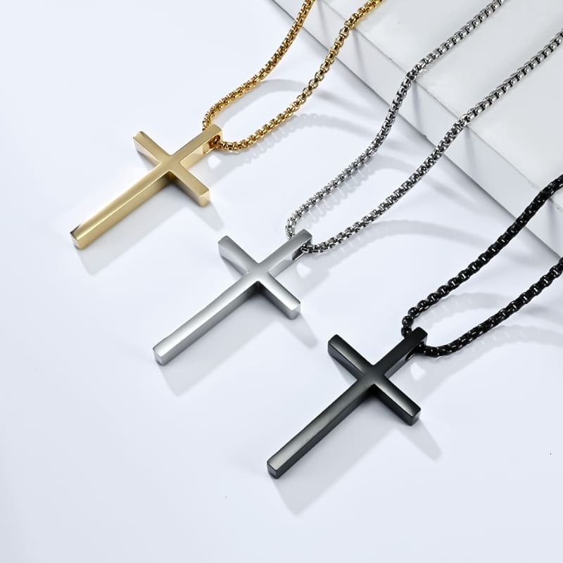 Colar Masculino Crucifixo Pingente Cruz Santo Altar