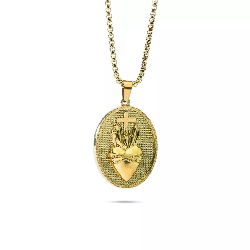 Colar_Masculino_Dourado_Pingente_Sagrado_Coracao_de_Jesus_Santo_Altar_11