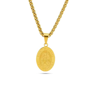 Colar_Masculino_Pingente_Oval_Sao_Miguel_Arcanjo_Dourado_Santo_Altar_2