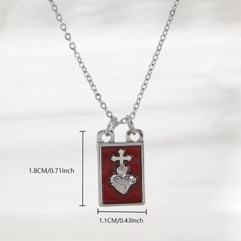 Colar Medalha Sagrado Coração de Jesus Prata Santo Altar