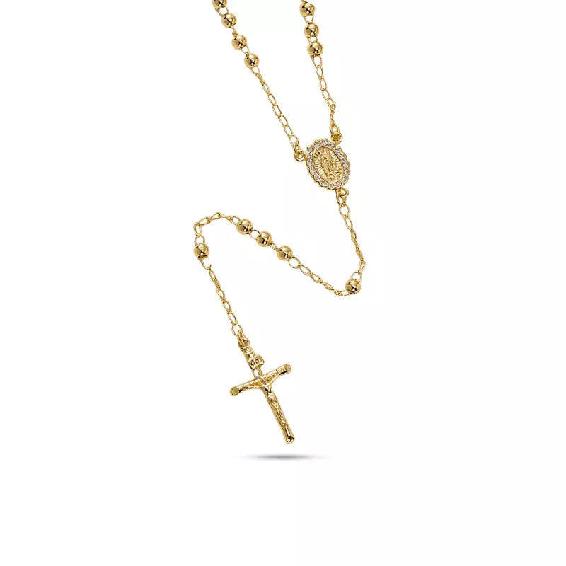Colar Terço Feminino Pingente Zircônia Nossa Senhora Santo Altar