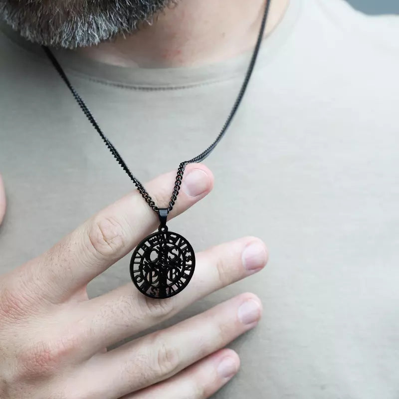 Colar_de_Sao_Bento_Medalha_de_Sao_Bento_Relevo_Preto_Santo_Altar_4