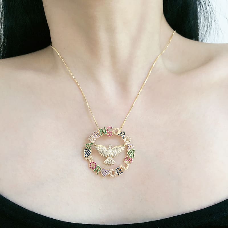 Colar de Pedra Natural Espírito Santo Feminino Santo Altar 2