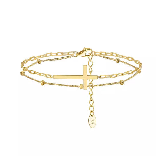 Pulseira_Dourada_Feminina_Dupla_com_Cruz_Santo_Altar_1