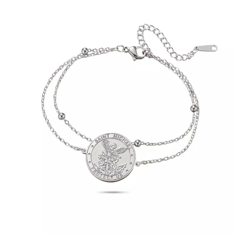 Pulseira_Dupla_Medalha_Sao_Miguel_Arcanjo_Prata_2