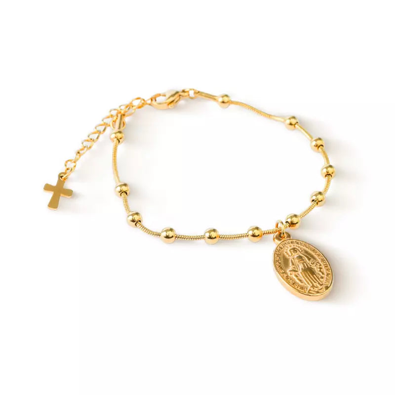 Pulseira_Feminina_Nossa_Senhora_Medalha_Milagrosa_Cruz_Santo_Altar_1