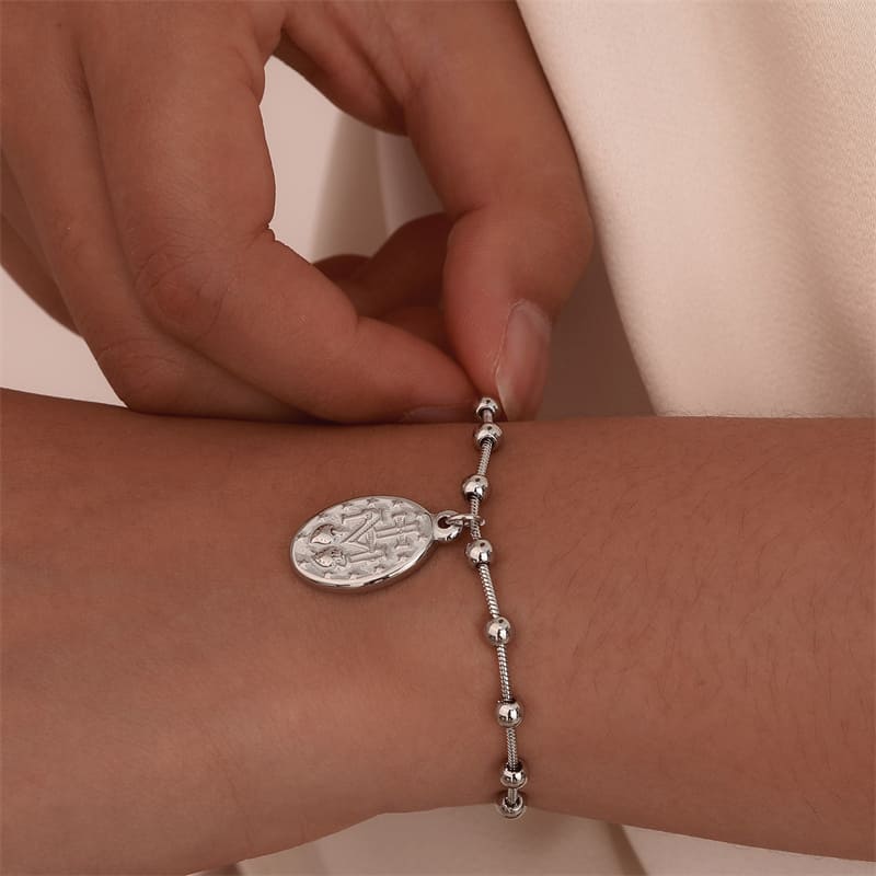 Pulseira Feminina Nossa Senhora Medalha Milagrosa Cruz Santo Altar 7